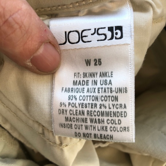 Joe’s khaki jeans with black accents - Picture 3 of 5